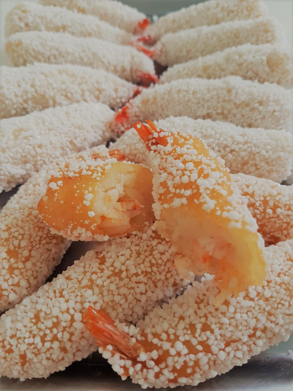 Camarão Empanado na Tapioca 